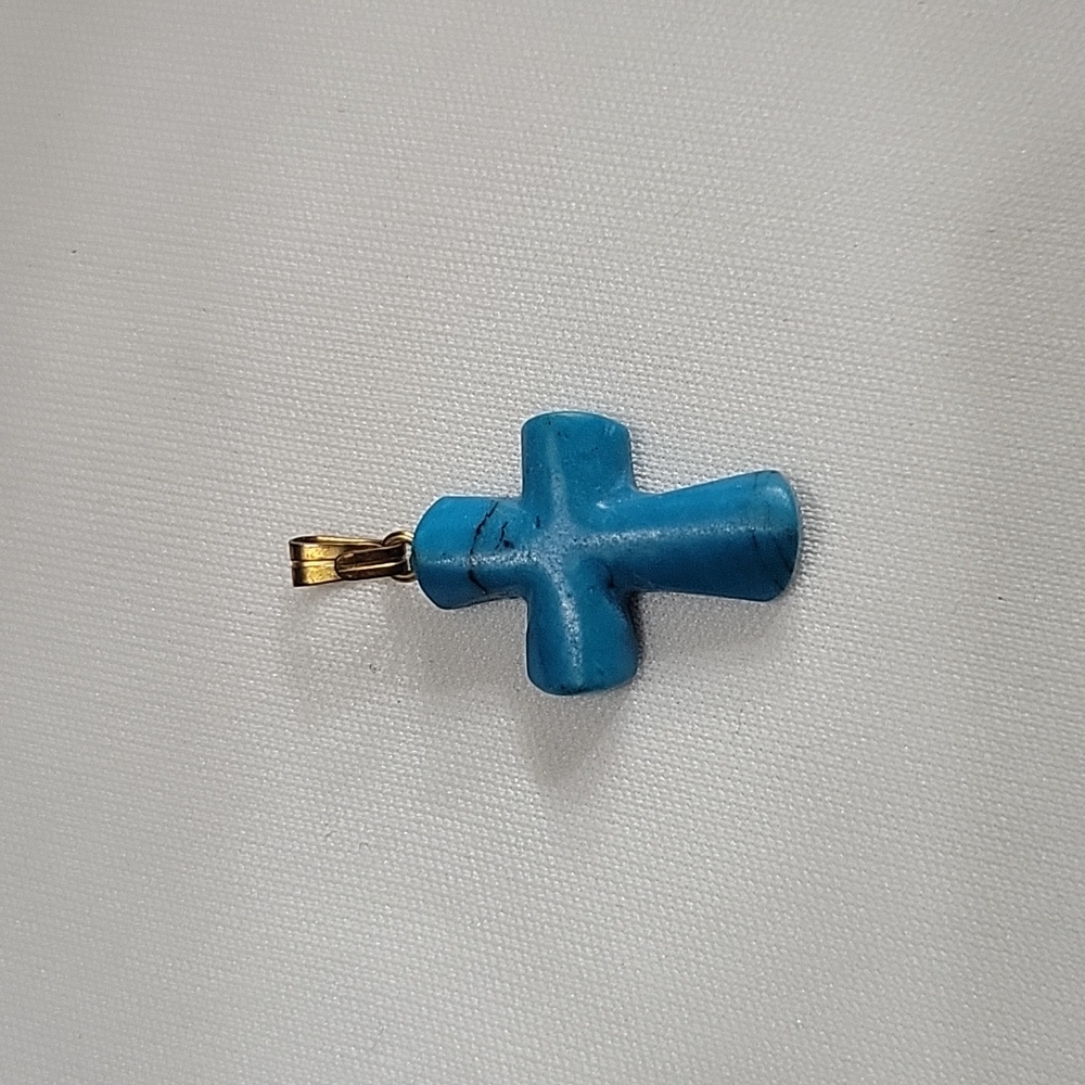 Blue Cross Charm